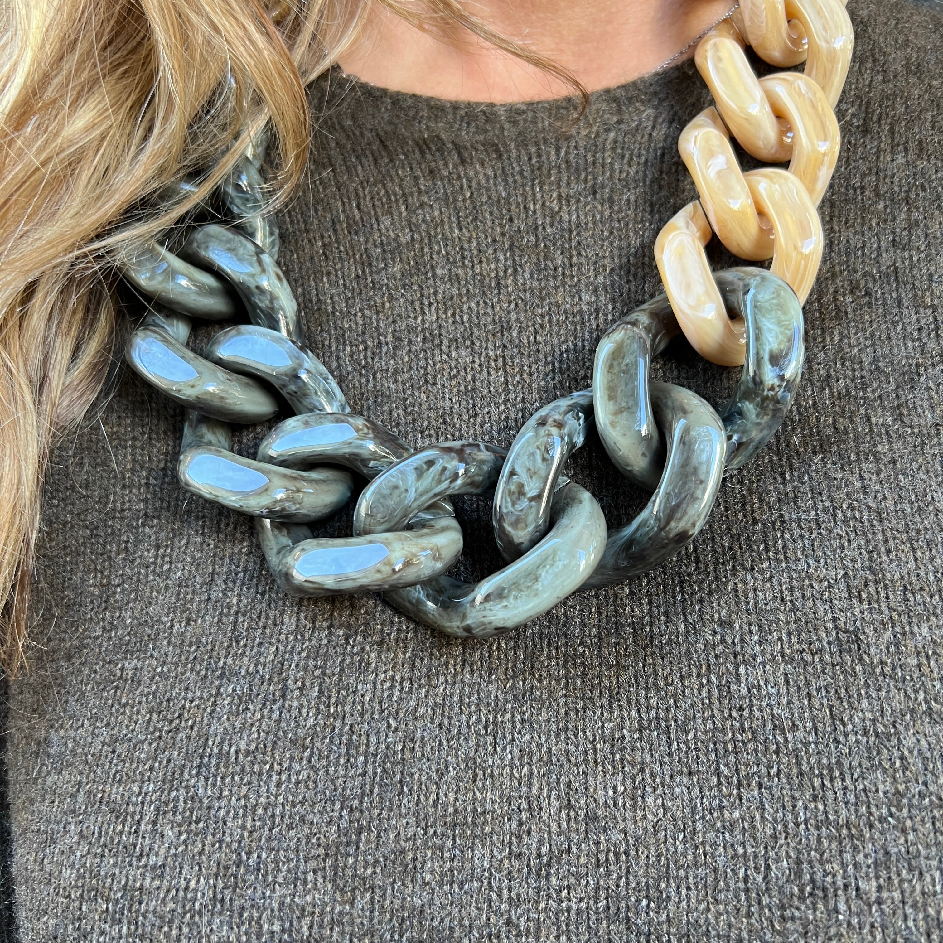 LABEL17 Chain Necklace Isabella, pure Resin, Made in Italy