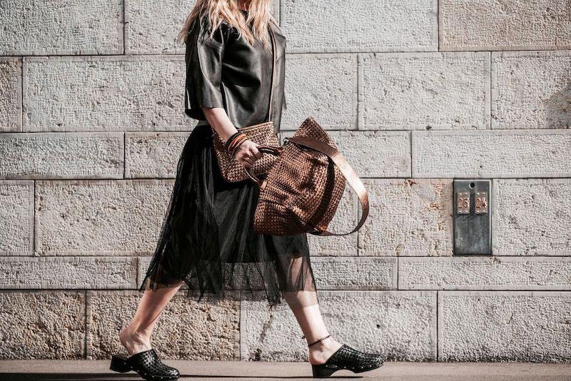 Braided Clogs ATHENA by LABEL17, crafted from supple, vegetable-tanned leather that has been meticulously hand-braided for a rich, textured look. The detailed craftsmanship highlights the beauty of traditional techniques. A durable Vibram sole ensures comfort and stability with every step. The artisanal approach makes these clogs a refined yet effortless statement piece. Quiet luxury at its best. Handmade in Greece.
